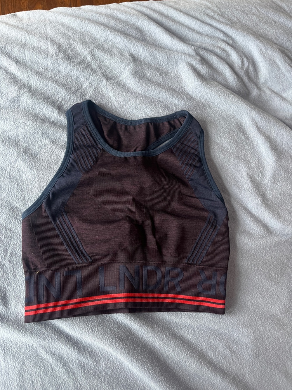 LNDR AERO DYNAMIC Sports Bra in Deep Blackberry Marl